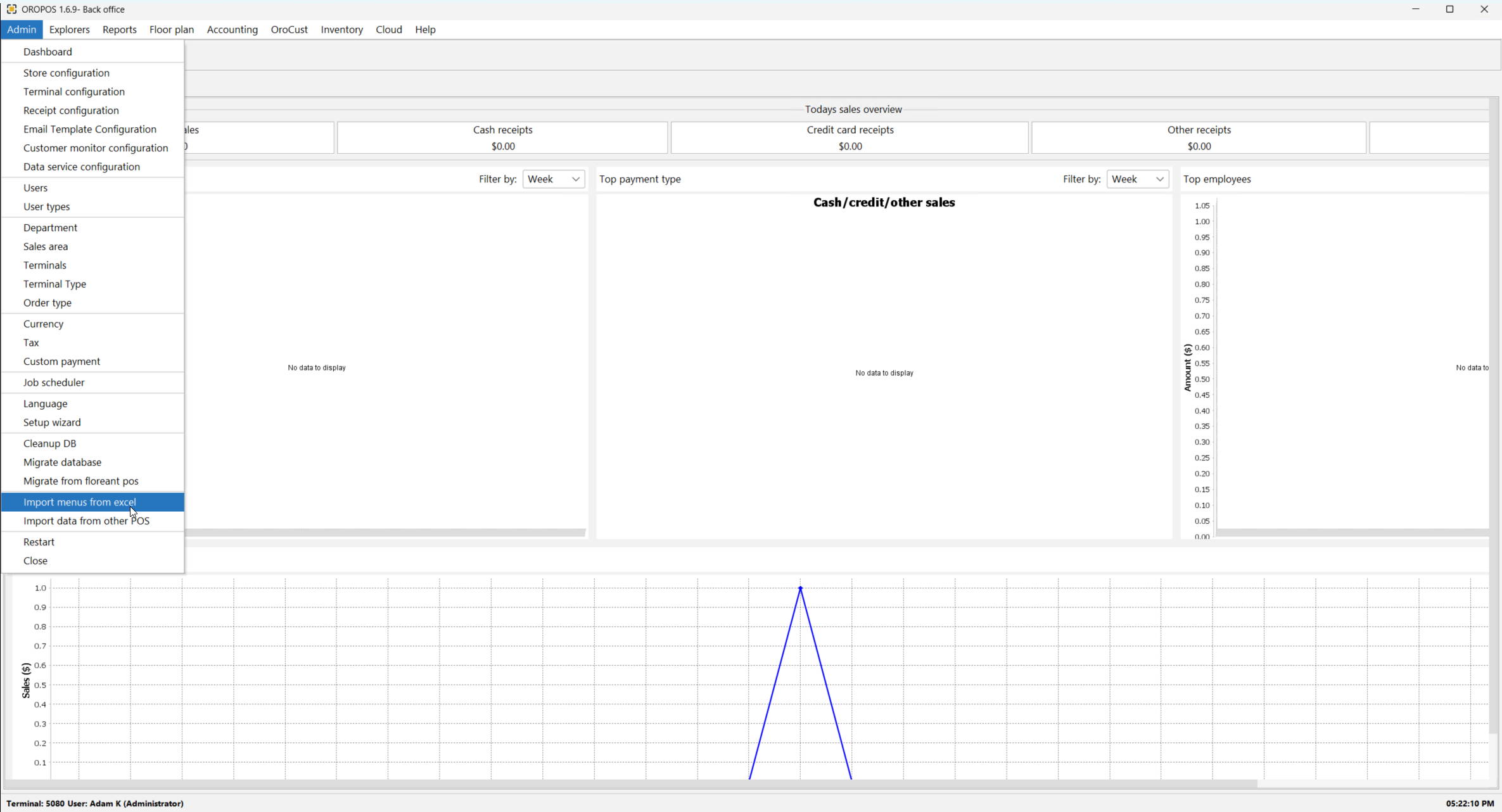 Backoffice Admin Import Menu from Excel